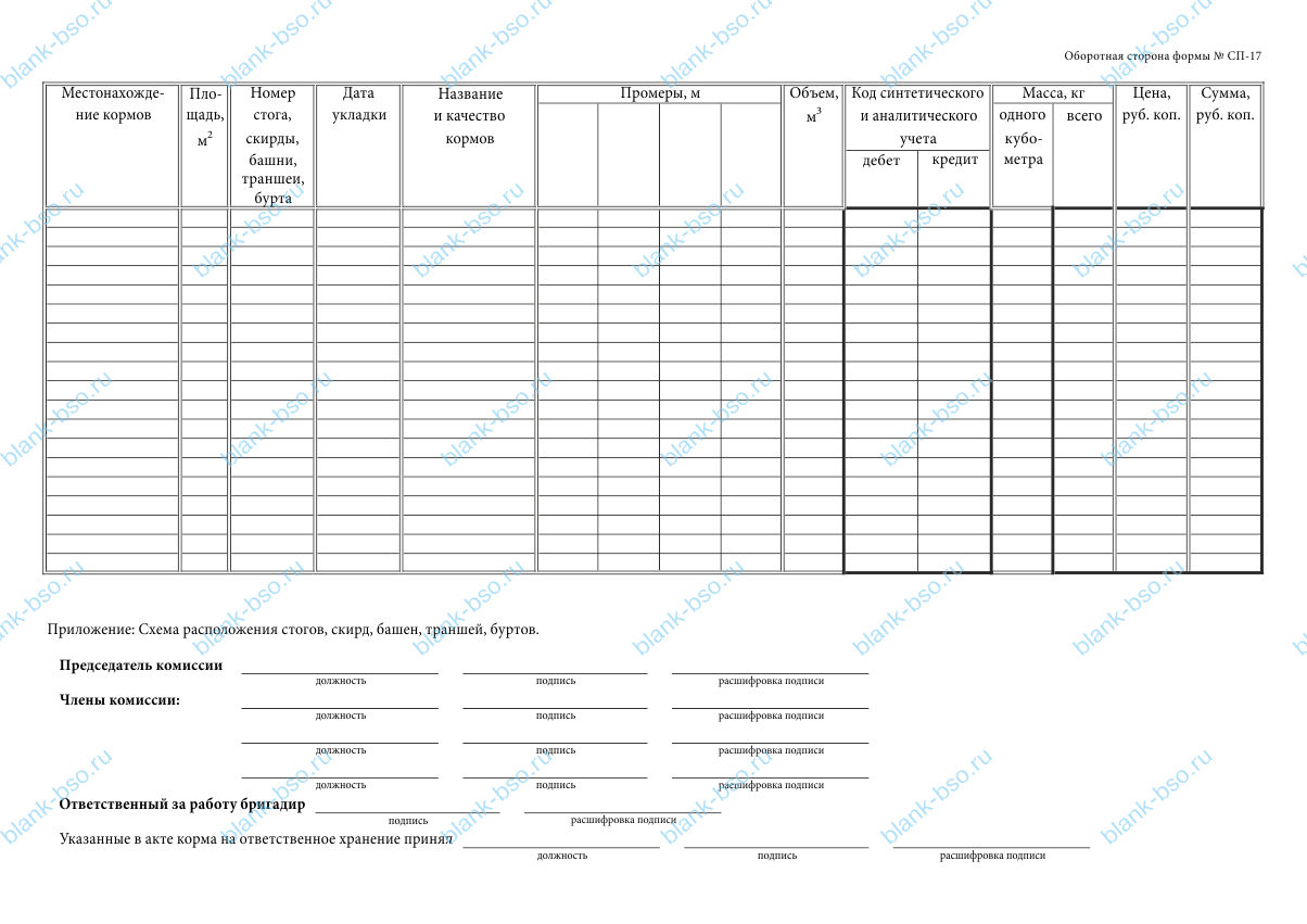 Акт приема грубых и сочных кормов ~ Образец bs0937 ~ Бланки и журналы ...