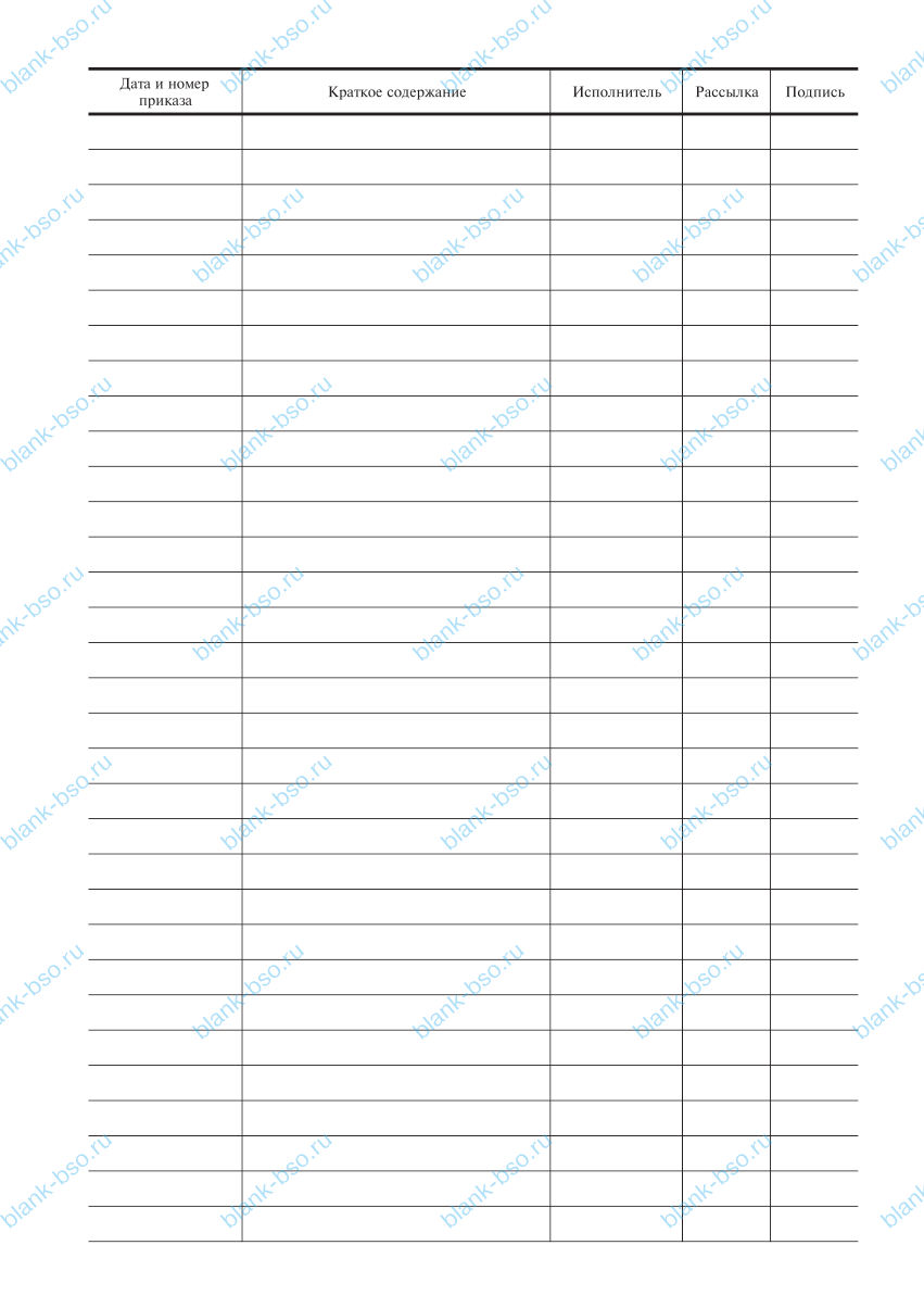 Книга регистрации приказов и распоряжений по основной деятельности ...