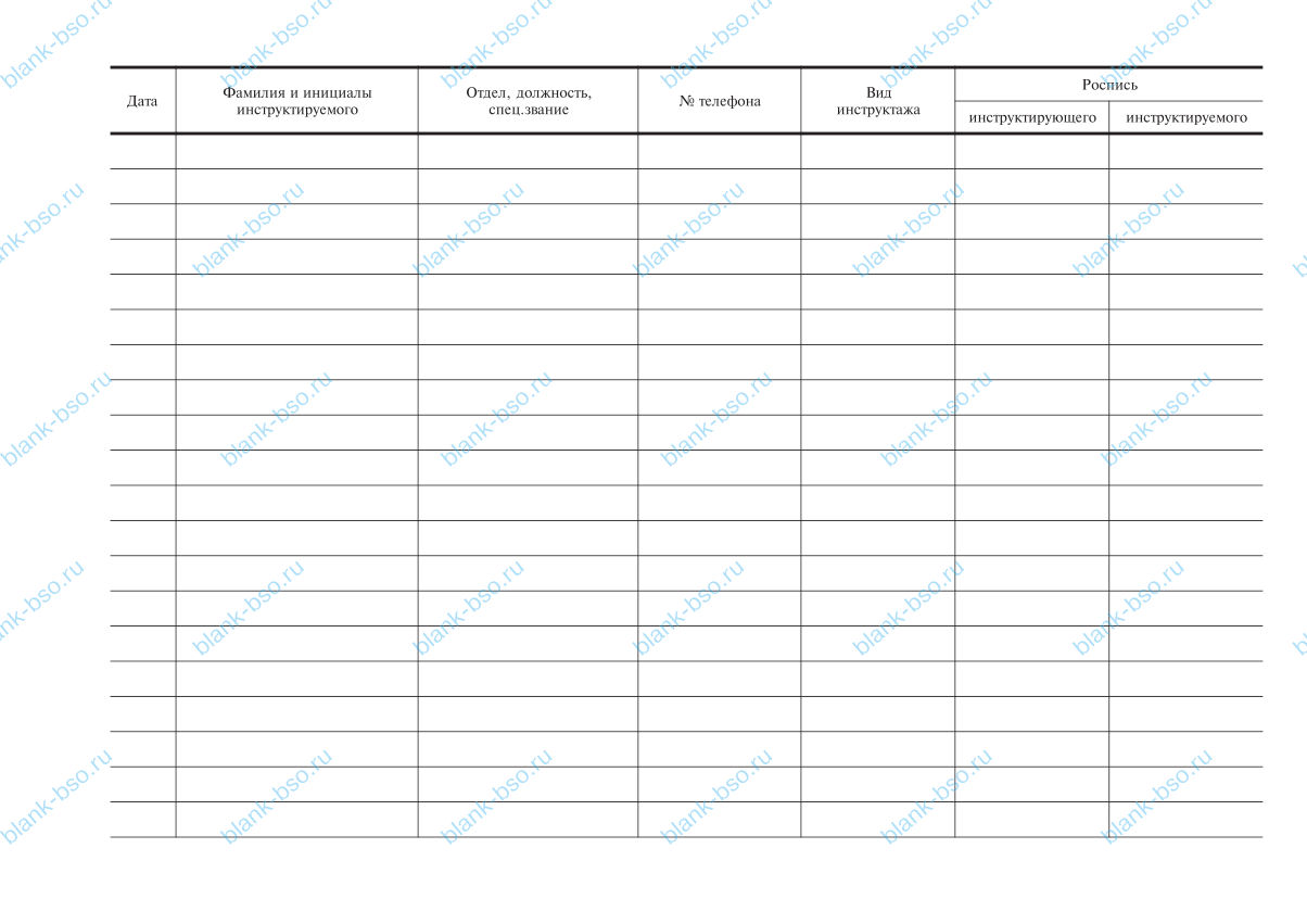 Журнал инструктажа ответственных по таможне (выходные и праздничные дни ...