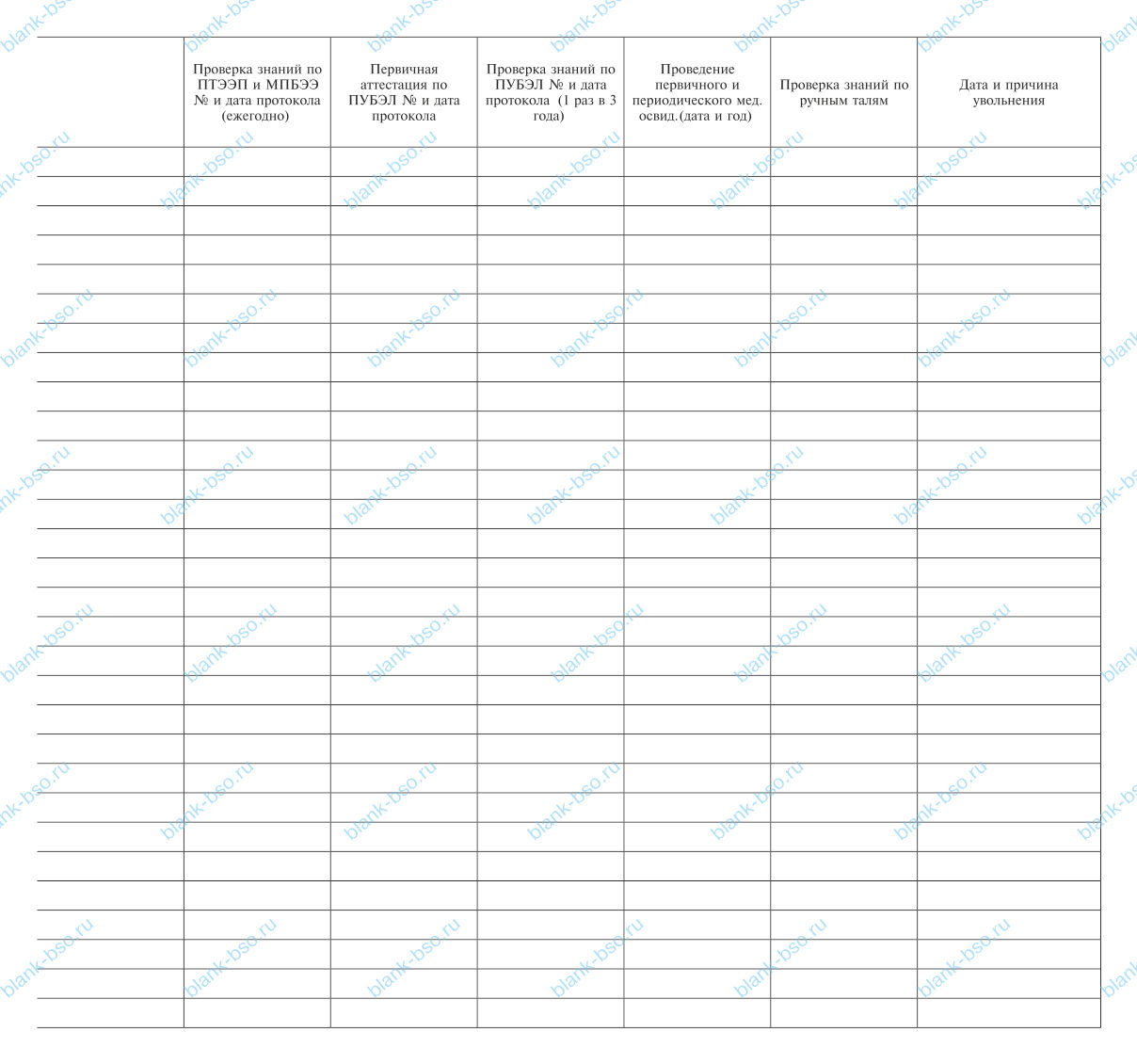 Журнал по личному составу (АУП) ~ Образец bs1220 ~ Бланки и журналы онлайн