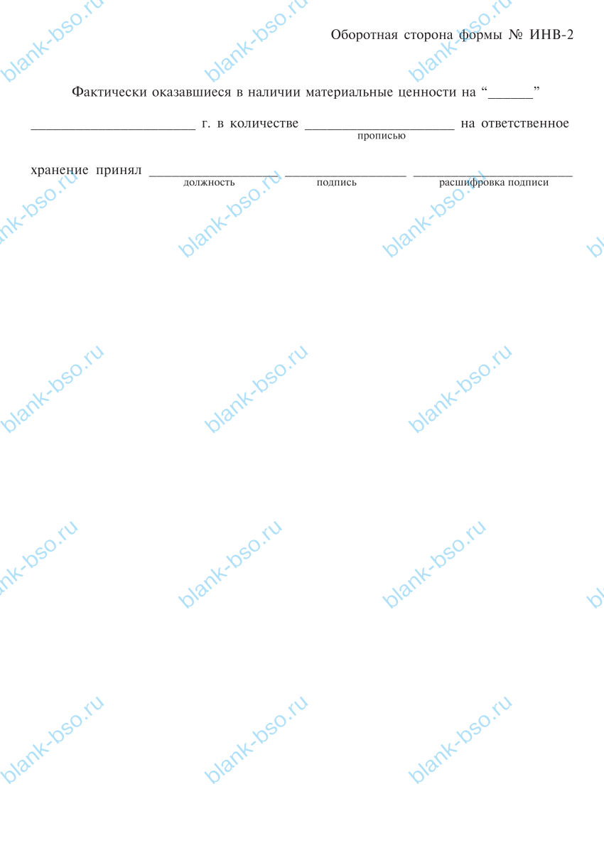 Инвентаризационный ярлык ~ Образец bs1371 ~ Бланки и журналы онлайн