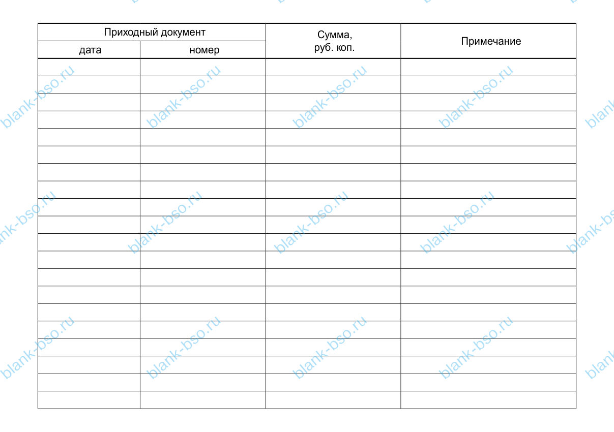 Книга учета бланков строгой отчетности ~ Образец bs1478 ~ Бланки и ...