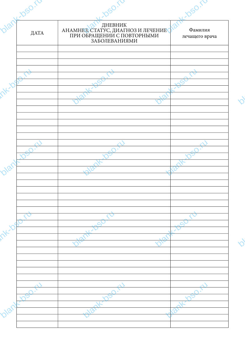 Мед.карта стомат ~ Образец bs1795 ~ Бланки и журналы онлайн
