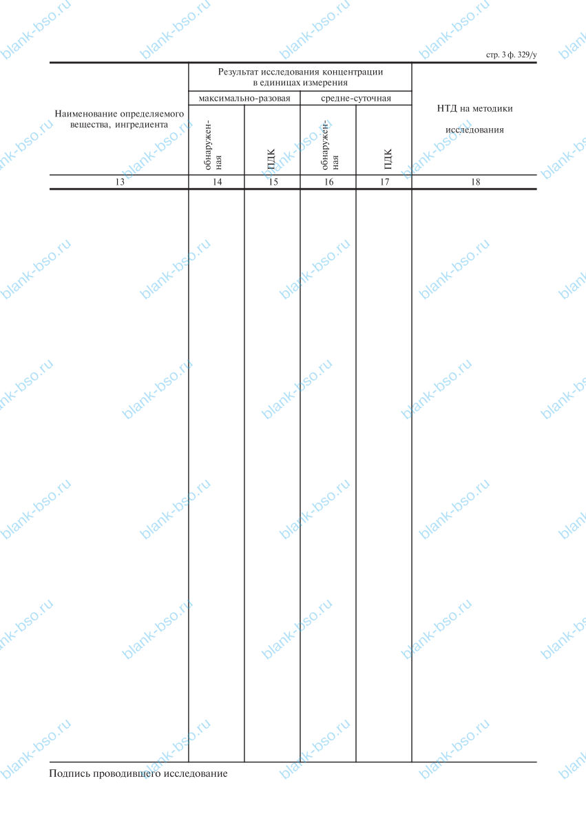 Протокол исследования воздуха населенных мест ~ Образец bs1837 ~ Бланки ...